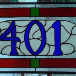 Street Address Transom glass